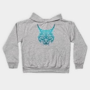 Lynx - Turquoise Kids Hoodie